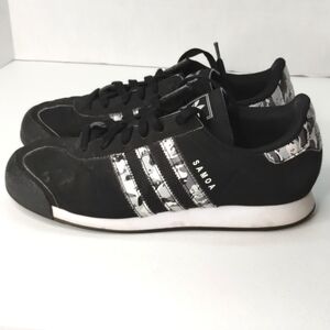 Adidas Samoa Men's size 7 black vegan suede camo trim